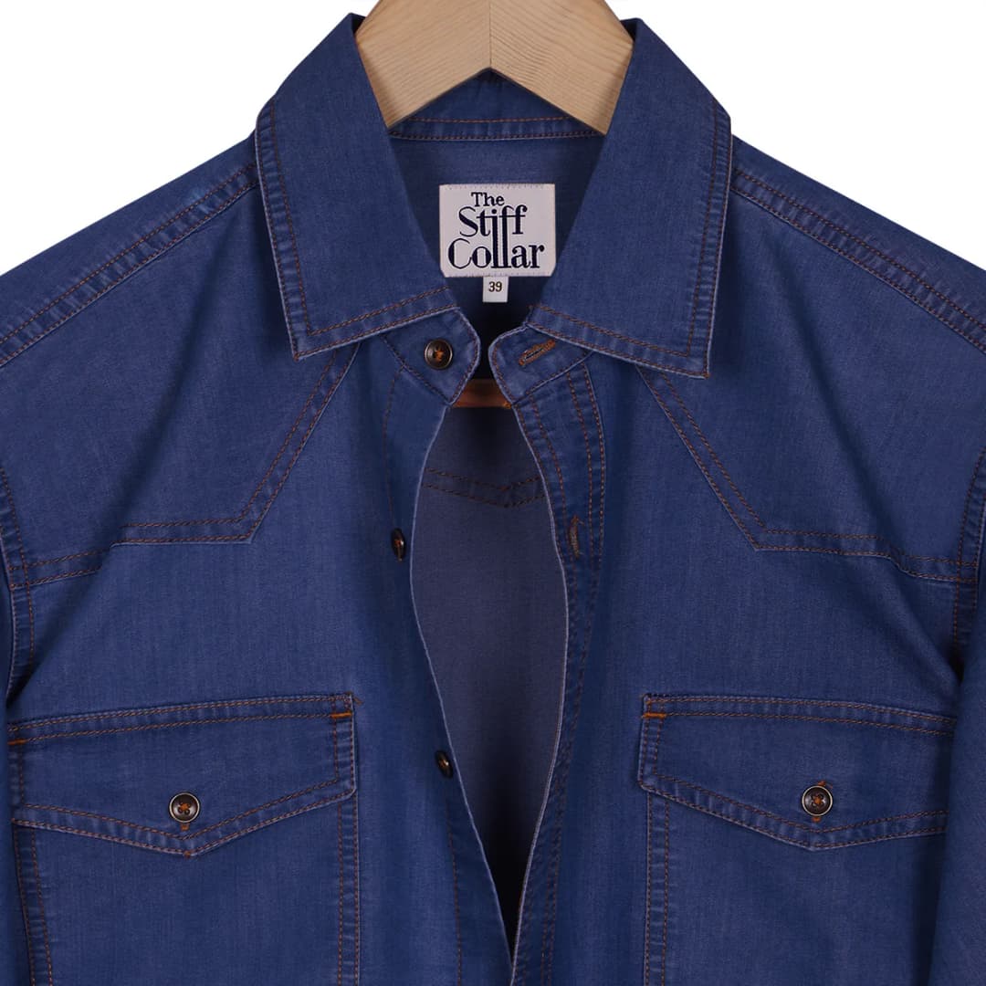 Vintage Indigo Denim Shirt