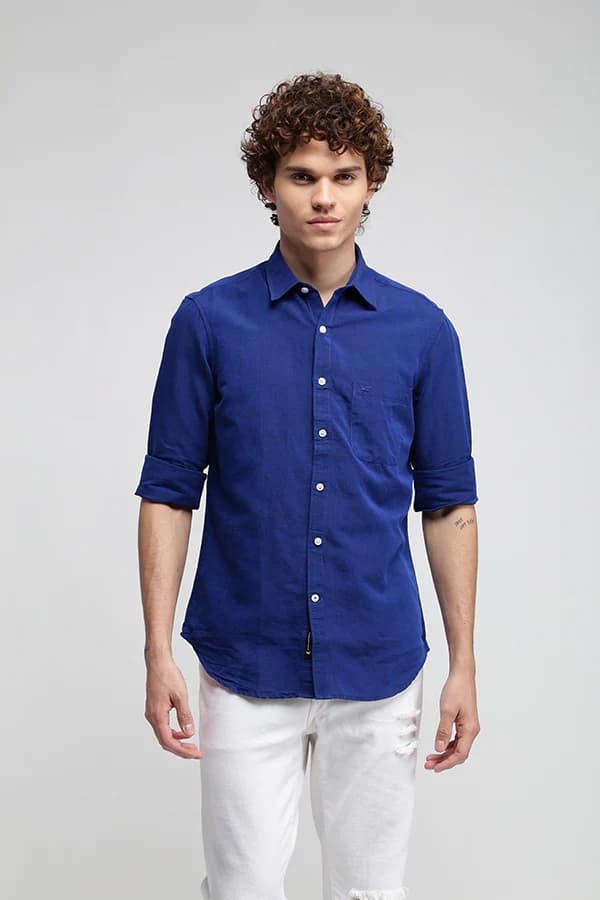 Ink Blue Button-Down Shirt