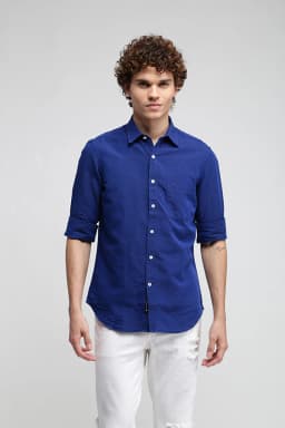 Ink Blue Button-Down Shirt thumbnail 1